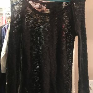 See through long sleeve top